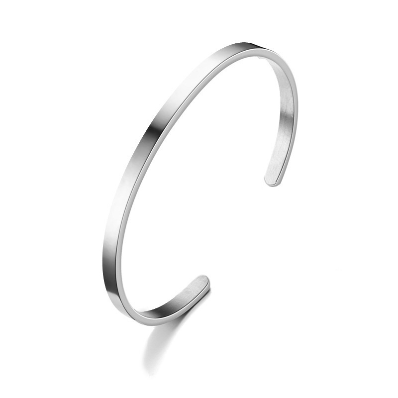 Vòng Đeo Tay Nam Nữ Trơn Basic Bằng Thép Titan Không Gỉ Phong Cách Hàn Quốc | BigBuy360 - bigbuy360.vn