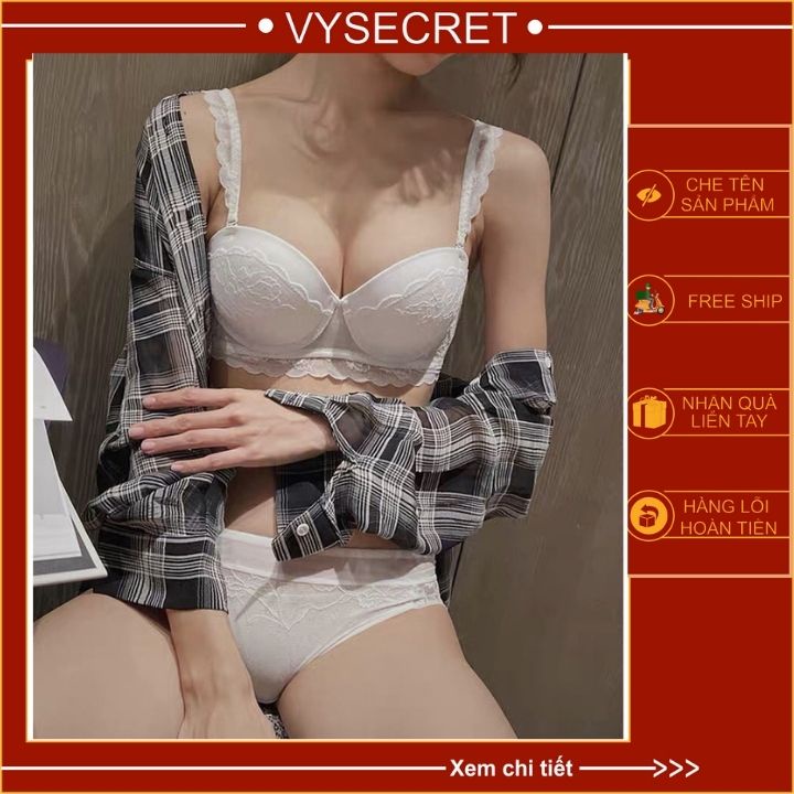 BÔ ĐỒ LÓT Cenka 💥 FEESHIP + MÃ GIẢM GIÁ💥  cup ngang ren bèo có gọng mút nhẹ thoáng mát ,phom ngực siêu đẹp. | BigBuy360 - bigbuy360.vn