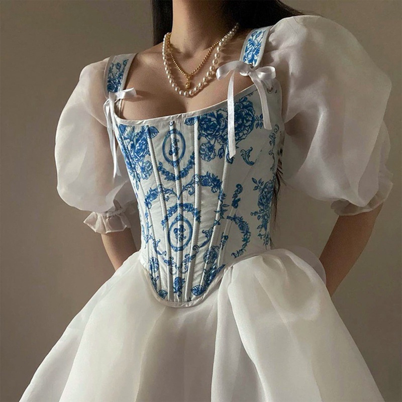 Áo Thun Ôm Eo Không Tay In Họa Tiết Hoa Thanh Lịch Dành Cho Nữ