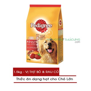 Thức ăn hạt cho Chó lớn Pedigree gói 1.5kg
