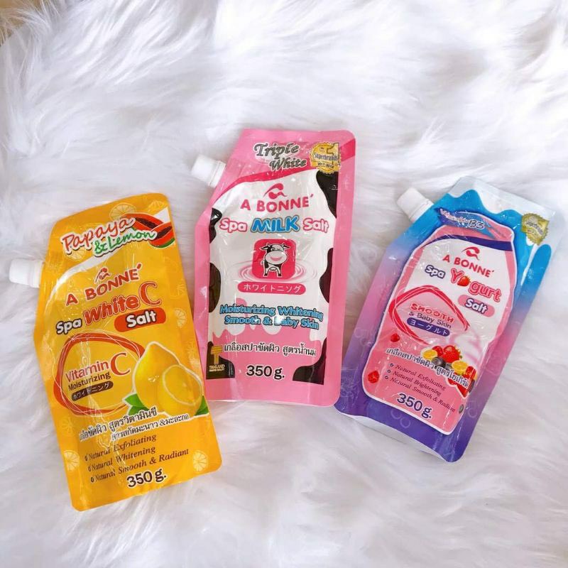 Muối Tắm Sữa Bò, Sữa Chua, Vitamin C, Tẩy Da Chết Spa A Bonne' (350G) Chính Hãng