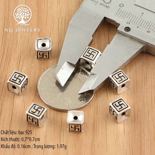 Charm bạc hình vuông - NQ Jewelry