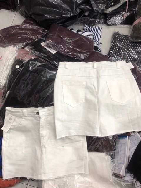 Chân váy kaki jean đơn giản