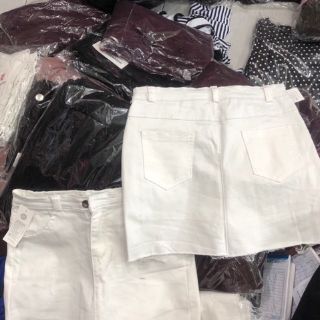 Chân váy kaki jean đơn giản