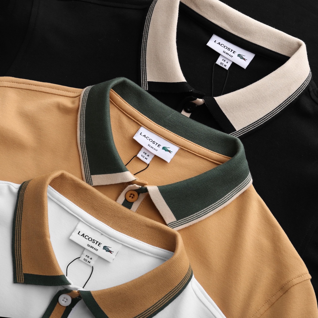 Áo Polo Nam cổ phối form slim fit vải cá sấu co giãn , Áo thun nam cổ bẻ bigsize - 3bros