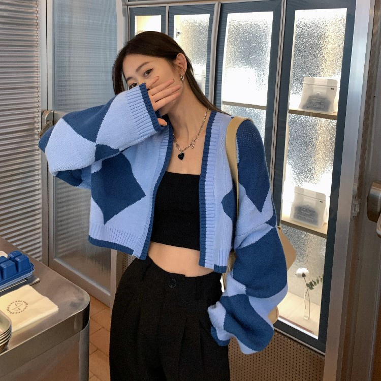 DUNEA Áo Khoác Cardigan Dệt Kim Dáng Rộng Kiểu Retro Mỹ 3 Màu Lựa Chọn