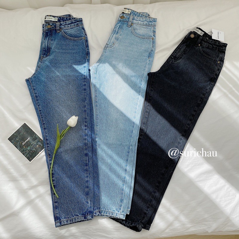Quần Mom Jeans trơn lai thường Surichauhouse