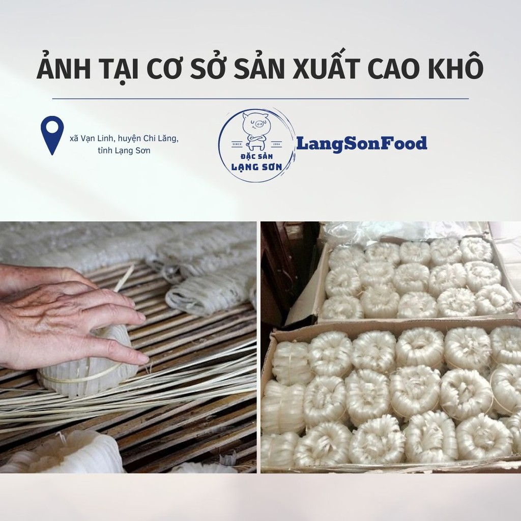 Phở khô đặc sản Cao khô Vạn Linh LangSonFood làm từ gạo bao thai nguyên chất chuẩn sạch gói 500g