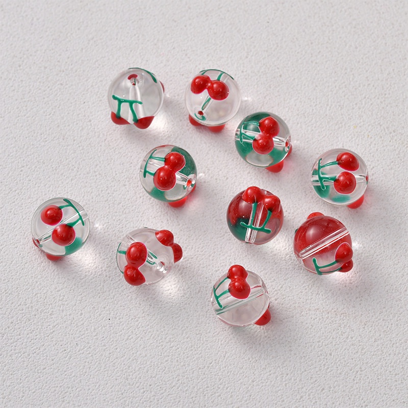 Hạt xỏ rời bằng thủy tinh trang trí cây thông Noel làm vòng tay dây chuyền bông tai thủ công