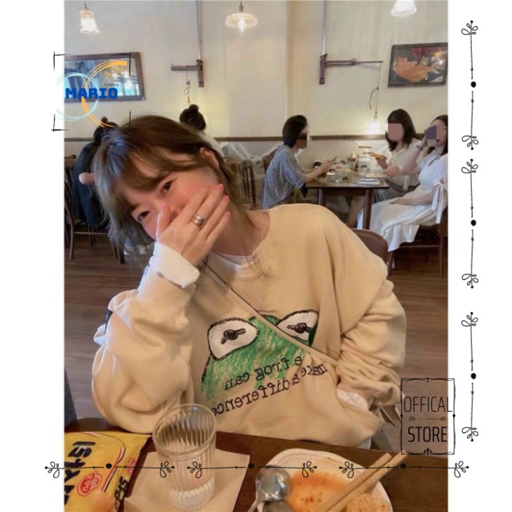 [MARIO FASHION] Áo khoác nỉ Sweater Ếch Xanh form rộng áo nỉ bông nữ Unisex Phong Cách Hàn Quốc | BigBuy360 - bigbuy360.vn