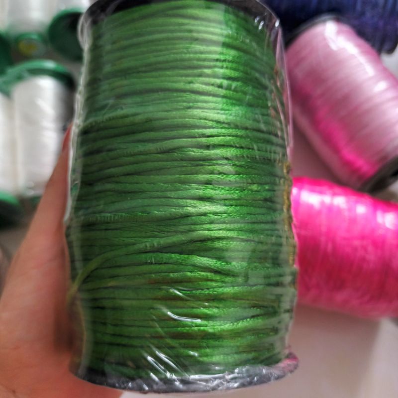 Cuộn dây tim 3mm chất dù bóng 200m nặng 550g làm handmade