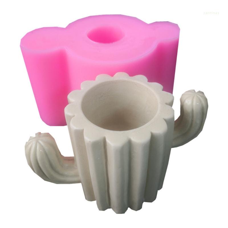 Khuôn Silicone Làm Chậu Cây Xương Rồng Bằng Nhựa Epoxy Polymer Tiện Dụng