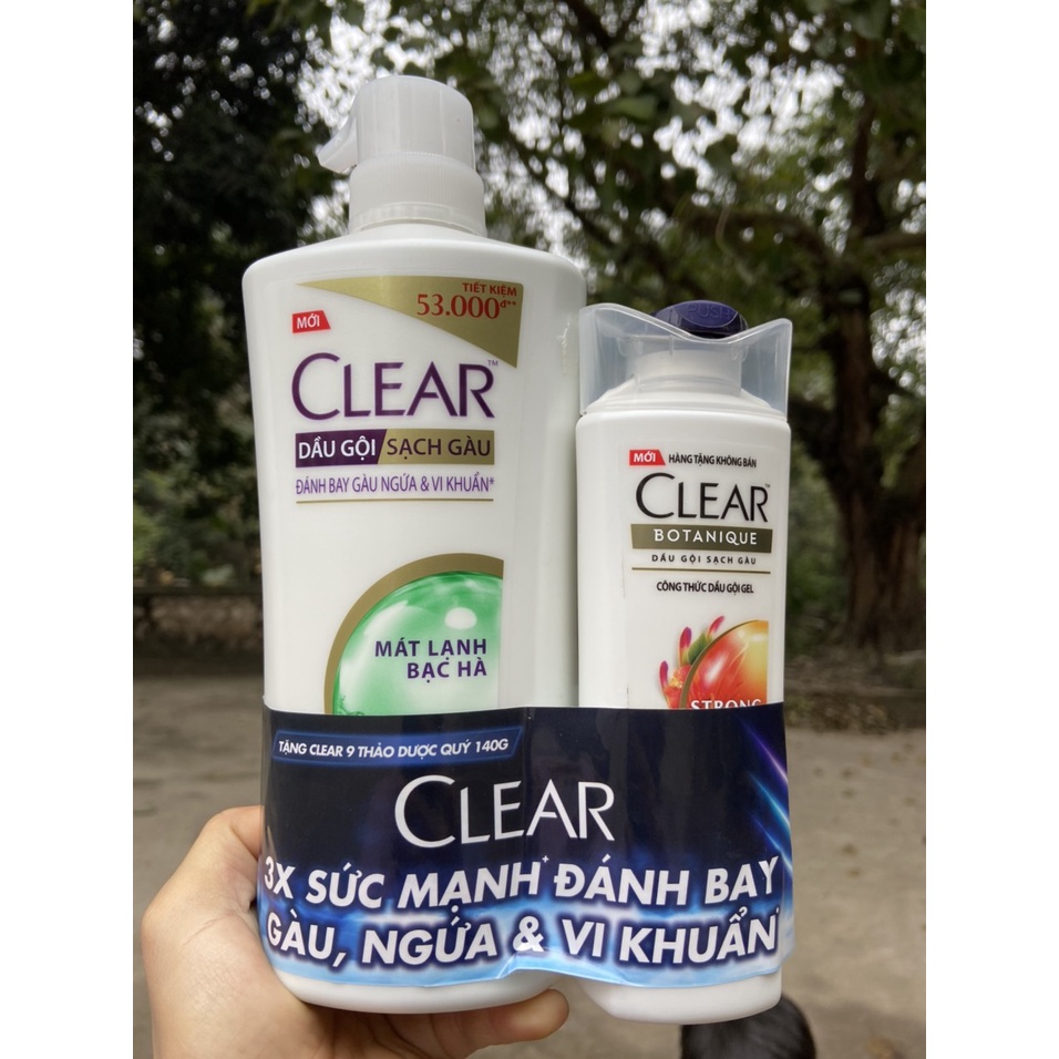 DẦU GỘI ĐẦU CLEAR BẠC HÀ 630g TẶNG KHĂN