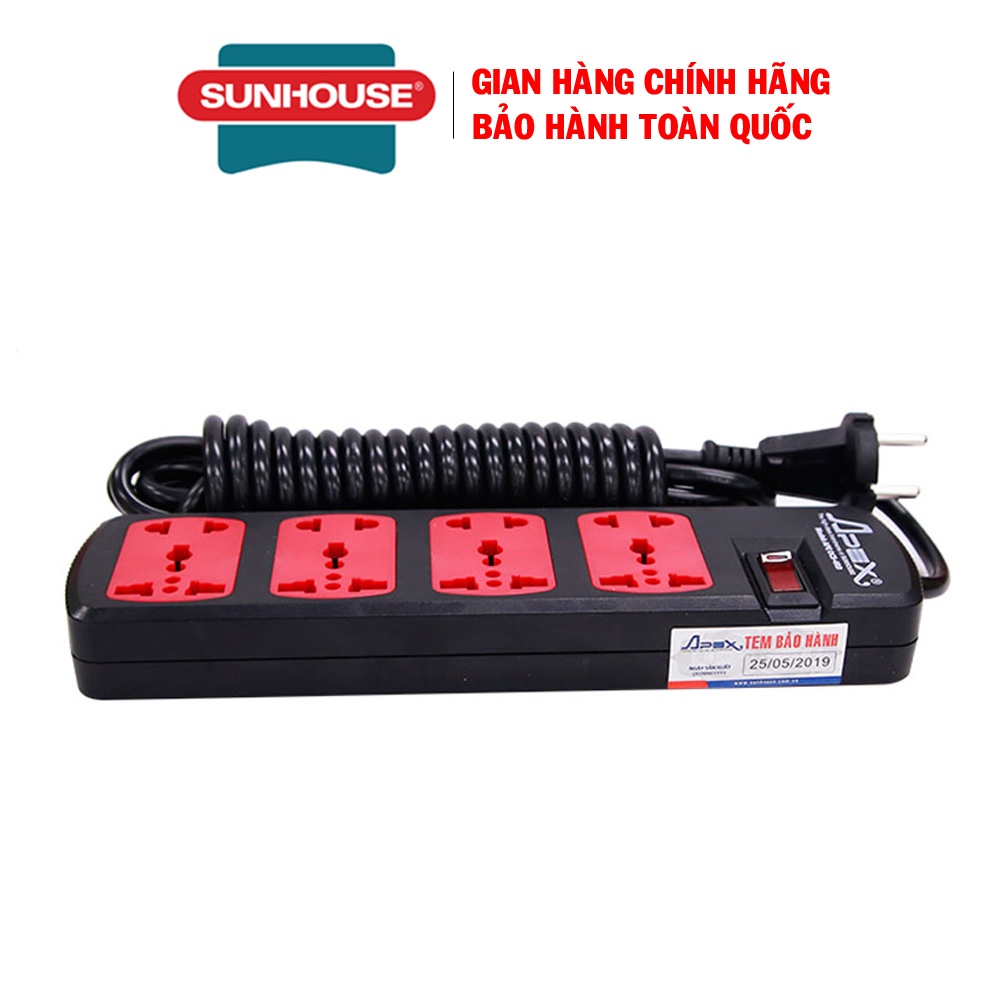 Ổ cắm điện Sunhouse APE-OC5-4RD - Bảo hành 12 tháng