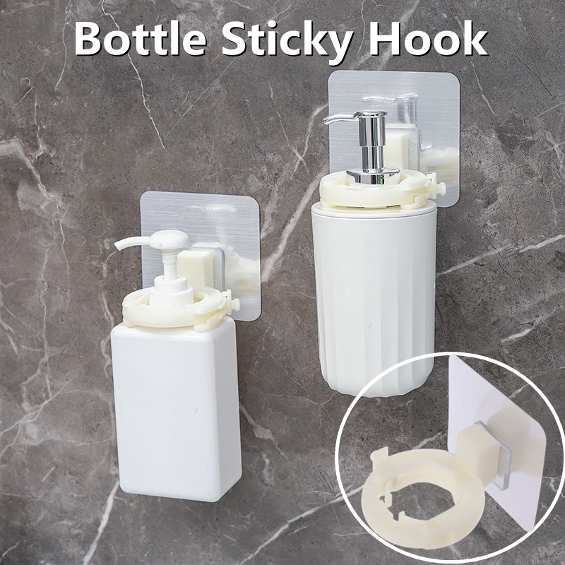 Giá Đỡ Chai Dầu Gội/ Xà Phòng Gắn Tường Không Cần Đục Lỗ Cho Nhà Tắm