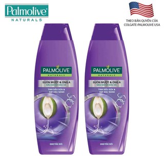 Bộ 2 Dầu gội có dầu xả Colgate Palmolive suôn mượt và óng ả chiết xuất trái dừa và đậu nành 180ml- 2xDGsuonmuot