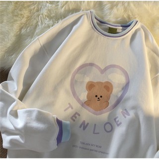 ÁO SWEATER NỮ BIỂU TƯỢNG TRÁI TIM KÈM CON GẤU CỰC ĐÁNG YÊU