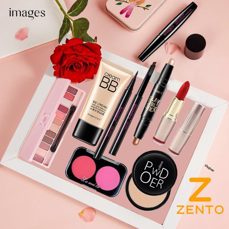 Bộ trang điểm đầy đủ Images 9 món đầy đủ từ a đến z bộ makeup cho người mới bắt đầu set trang điểm chuyên nghiệp ZENTO | BigBuy360 - bigbuy360.vn