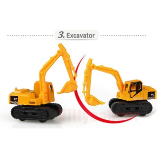 Set 6 Xe Tải Đồ Chơi Cp1073 Màu Vàng Cho Bé