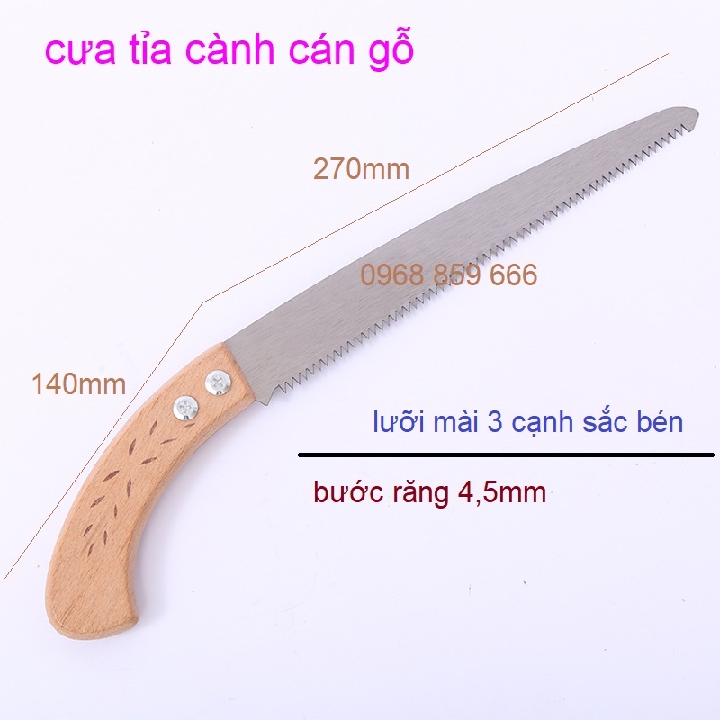 Cưa gỗ,cưa cành cầm tay cao cấp 350mm top - Đài Loan