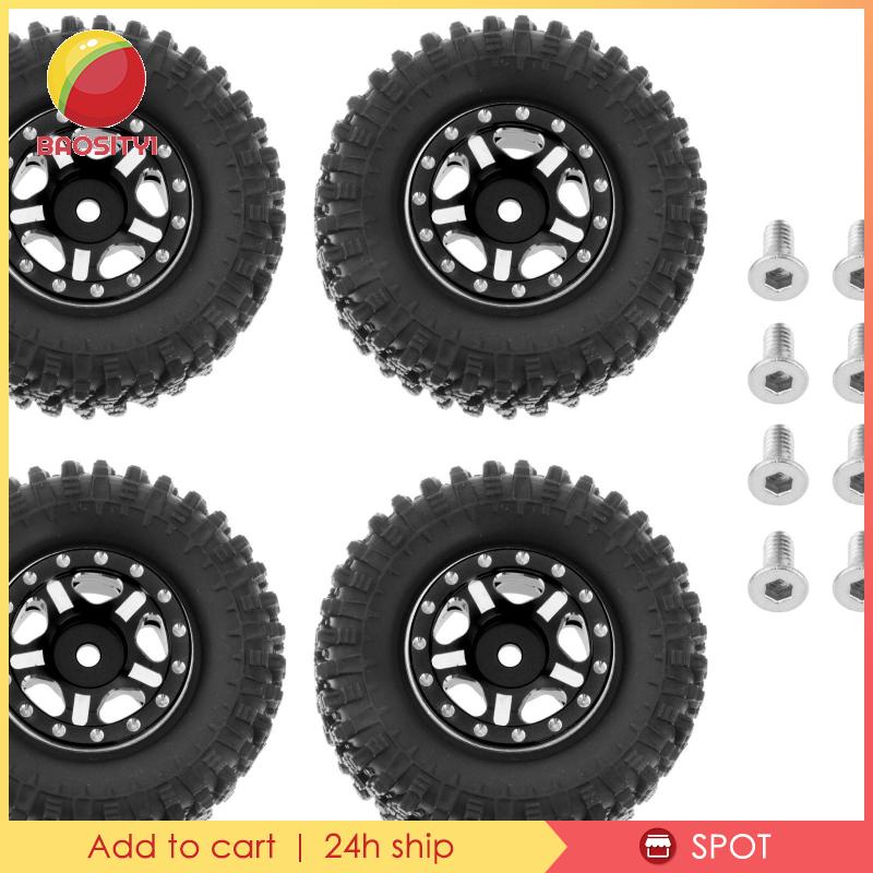 Set 4 Bánh Xe Cao Su Dành Cho Xe Đồ Chơi SCX24 90081 1 / 24 RC