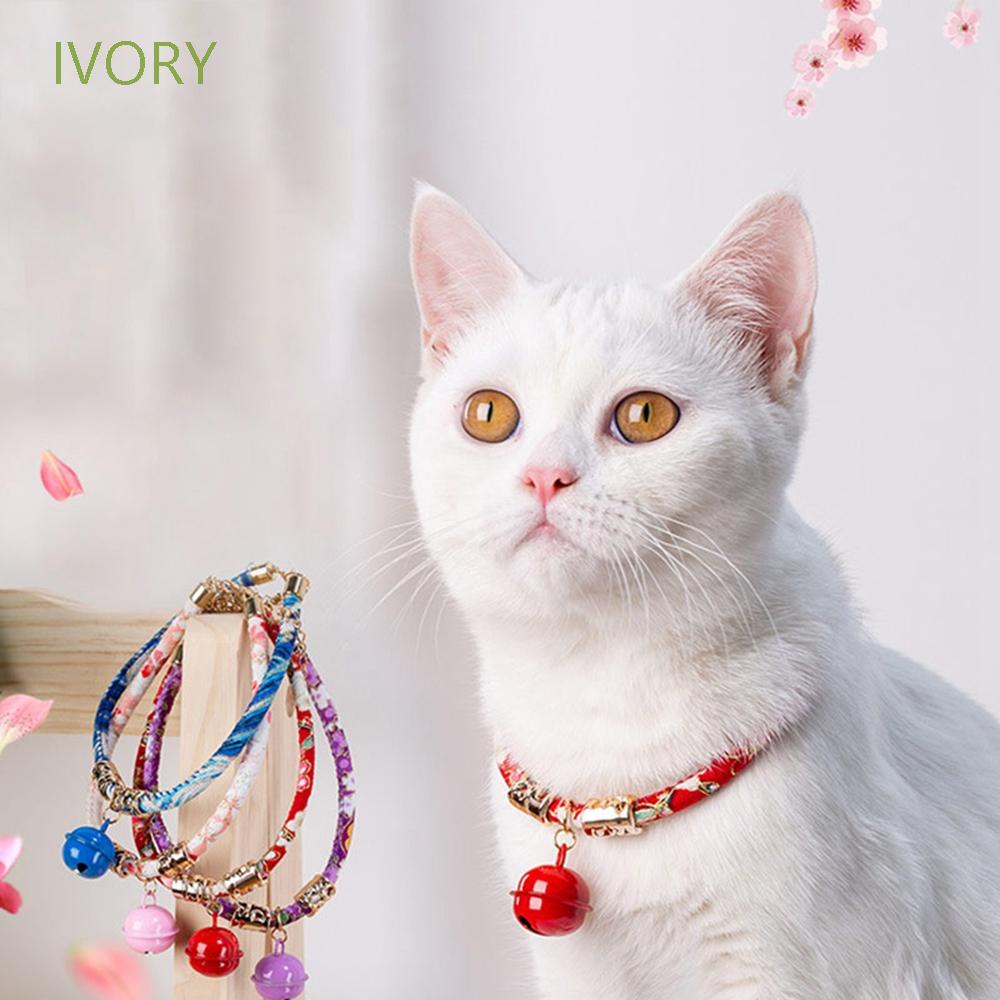 Vòng cổ có chuông phong cách Nhật Bản dành cho mèo cưng