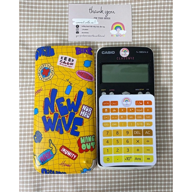 Miếng dán máy tính on theo yêu cầu mây tính casio/vinacal
