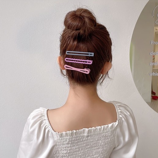 Set 10 kẹp tóc nhiều màu sắc đơn giản phong cách Hàn thanh lịch cho nữ