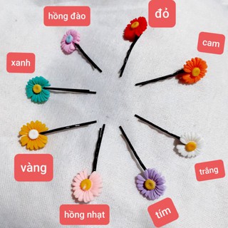 Kẹp tóc hoa cúc họa mi màu (được chọn màu)