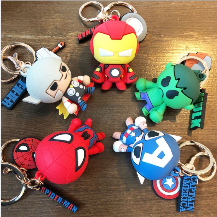 Móc chìa khóa họa tiết siêu anh hùng đáng yêu