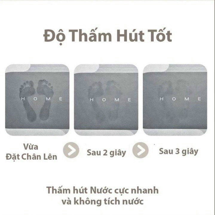 Thảm Dậm Chân Silicon  Hình 3D Kute Hút Nước Siêu Thấm - Thảm Lau Chân Siêu Mềm Siêu Dày, Thấm Nước Chất Liệu Ch