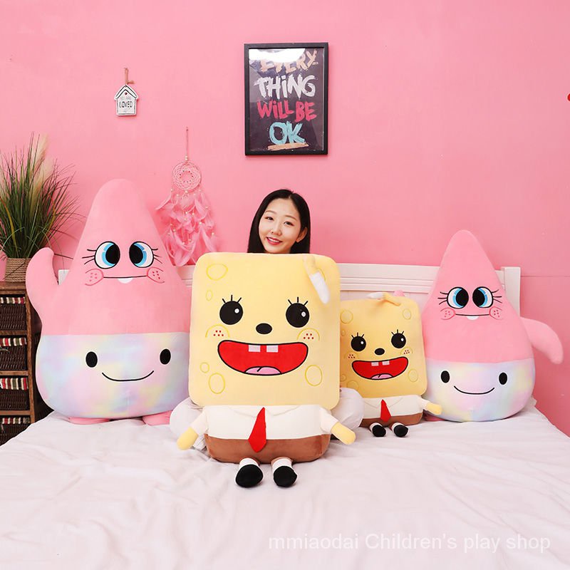 Spongebob mới với những con búp bê sáng tạo với những con búp bê to lớn với những con búp bê hoạt hình gối trên giường đồ chơi trẻ em