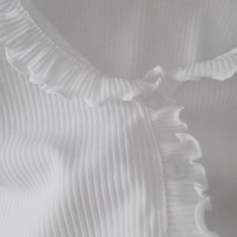 ÁO CROPTOP DÀI TAY VIỀN BÈO VẢI ĐẸP