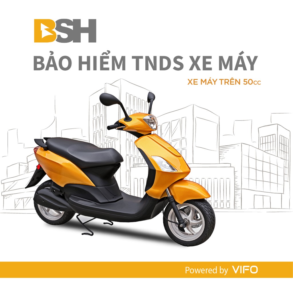 Toàn Quốc [E-voucher] BSH - Bảo hiểm TNDS xe máy bắt buộc - Dành cho xe trên 50cc