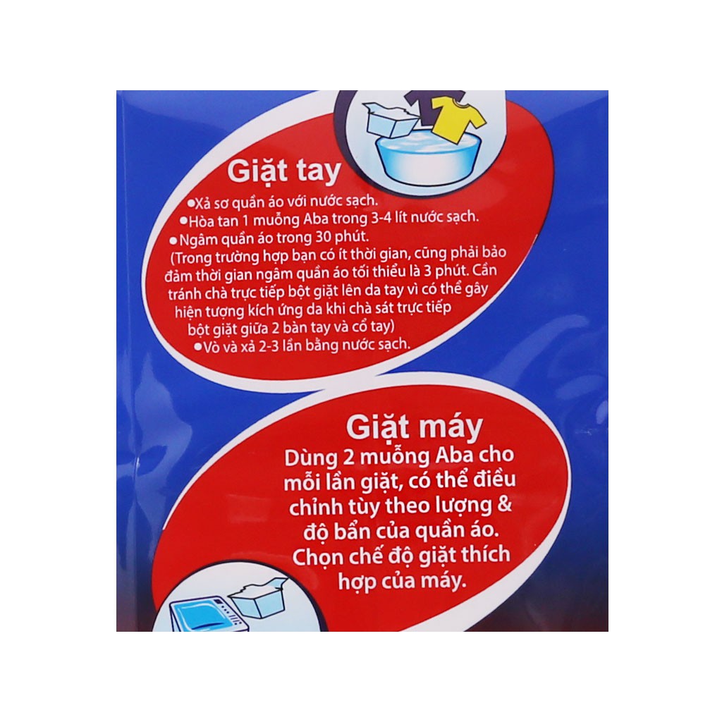 Bột Giặt Nhiệt Aba Sạch Tinh Tươm Túi 6kg