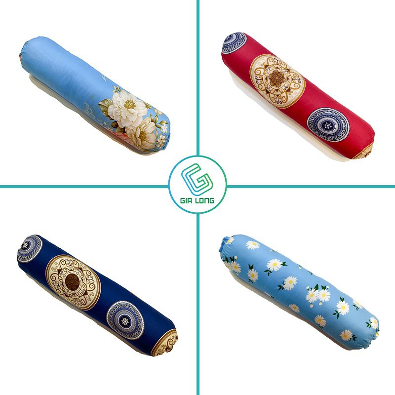 Vỏ gối ôm💖35x100💖 vỏ gối, bao gối ôm cotton poly hoa lá đẹp Gia Long Home