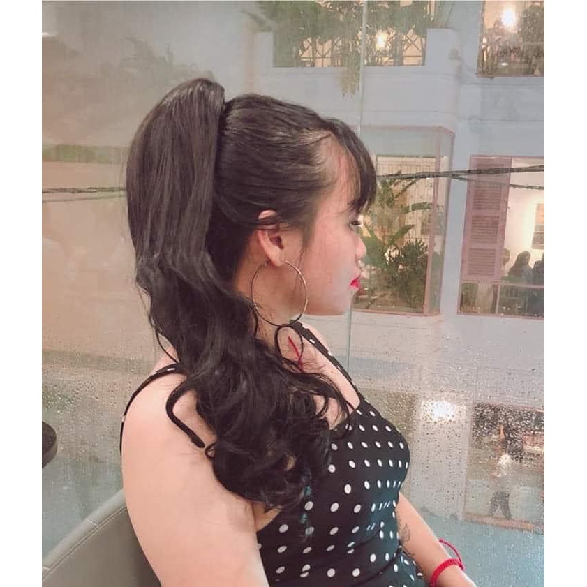 Tóc giả ngoạm xoăn sóng dài 50cm CAO CẤP . Kẹp đuôi tóc giả dành cho bạn tóc ngắn, tóc mỏng. Mã 158