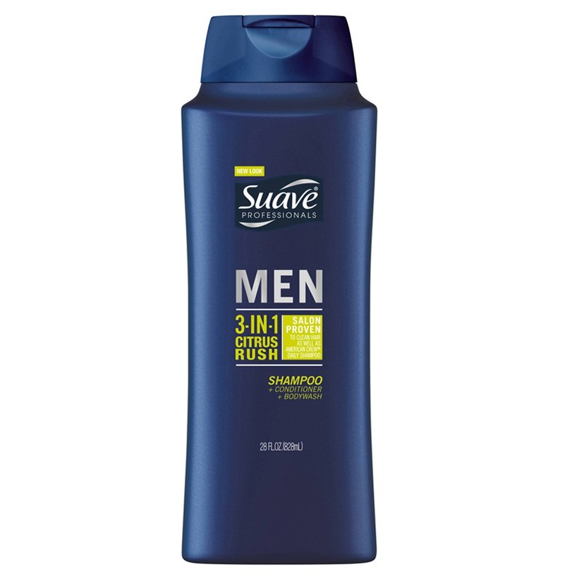 Sữa Tắm Gội Xả Dành Cho Nam Suave Men 3 in 1 828ml