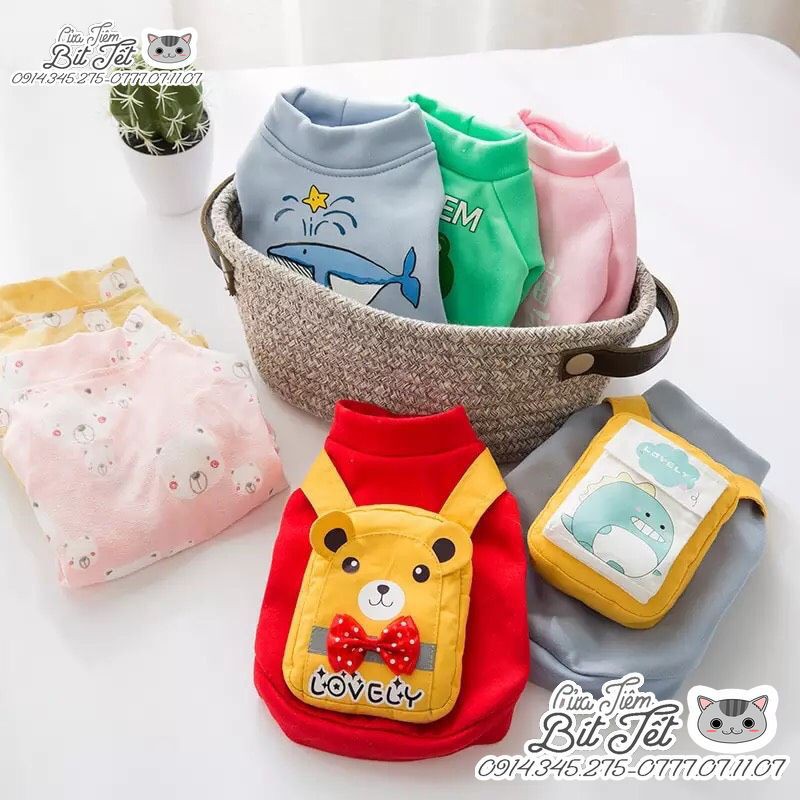 Quần áo thời trang cho thú cưng chó mèo 🐶🐱 CUTE - Chất Vải Cao Cấp Mền Mại ✔️ Thoáng Mát ✔️ Siêu Cute ✔️