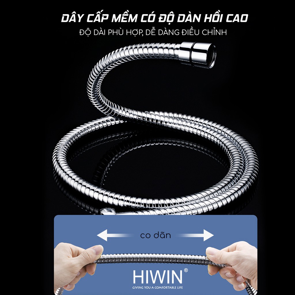 Vòi xịt vệ sinh đa năng mặt gương cao cấp Hiwin PJF-101