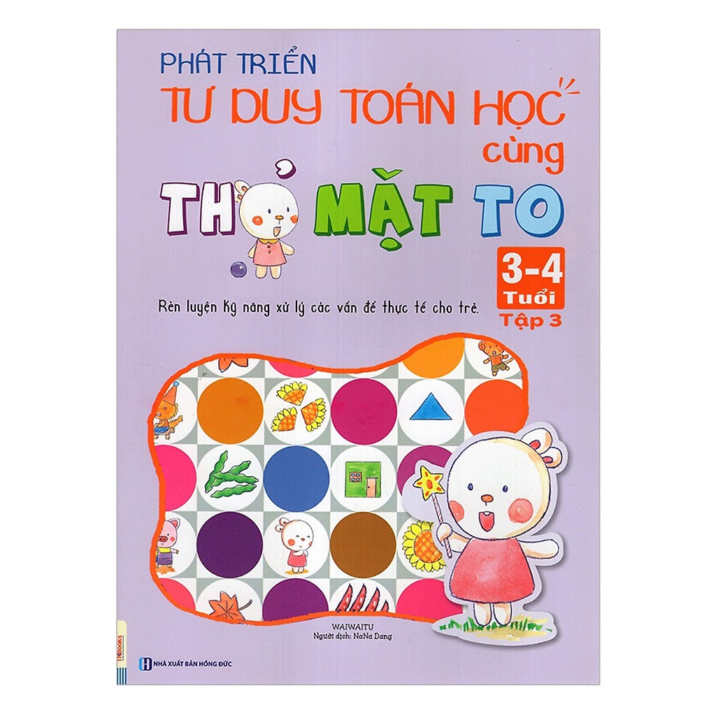 Sách - Combo Phát Tiển Tư Duy Toán Học Cùng Thỏ Mặt To 3 - 4 Tuổi ( Bộ 4 cuốn) tặng kèm bút chì