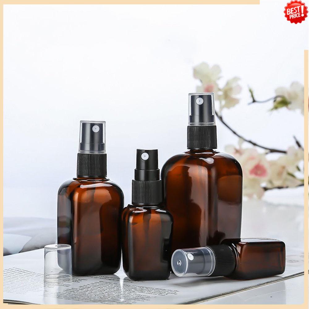 Lọ Chiết Nước Hoa Mini 10ML/20ML/30ML/50ML/100ML Bằng Thủy Tinh Màu Nâu Đậm Có Nắp Đậy Tiện Lợi Khi Đi Du Lịch