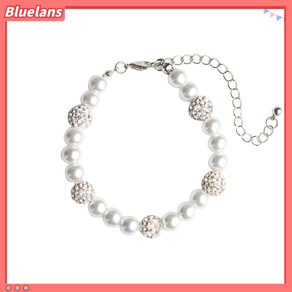 Vòng Tay Đính Đá Và Ngọc Trai Giả Thanh Lịch Cho Nữ