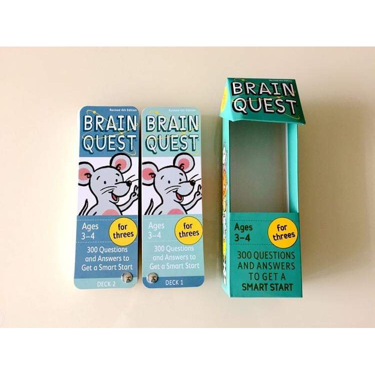 Brain quest - Thẻ hỏi - đáp rèn trí thông minh tiếng Anh cho bé 2-6 tuổi