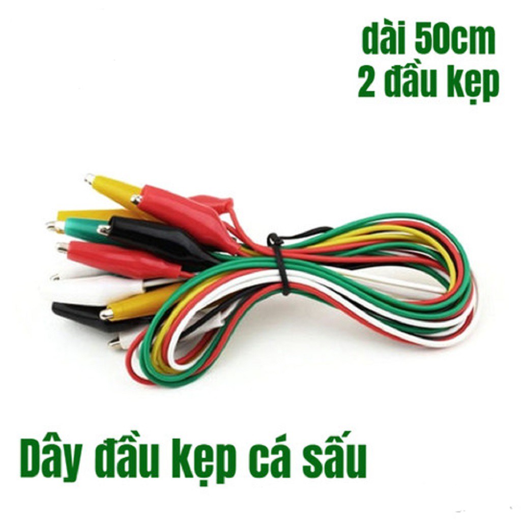 Combo 4 dây Kẹp cá sấu kèm dây