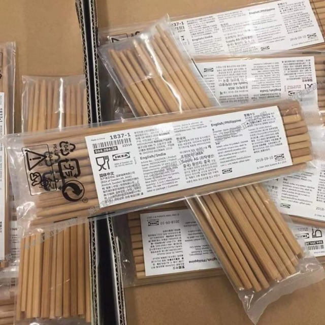 Set 10 đôi đũa tre Ikea