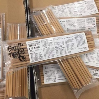 Set 10 đôi đũa tre Ikea