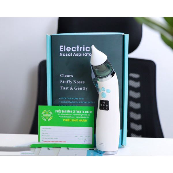 Máy Hút Mũi Cho Bé Cao Cấp, Máy Hút Mũi Thông Minh Electric Nasal GM64, Lực Hút Mạnh, Đầu Hút Mềm mại