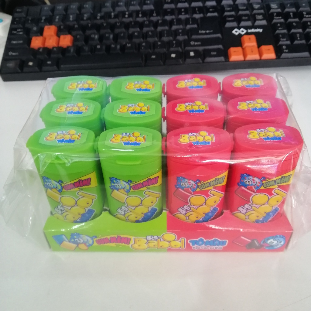 Kẹo Sing-gum Mềm Big Babol Tô Màu Kẹo Cao Su Thổi (Lốc 12 hủ)