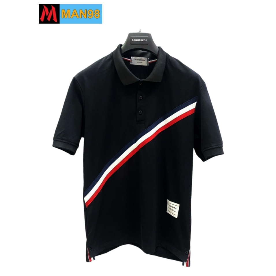 Áo polo nam có cổ kẻ chéo chất cotton PL27